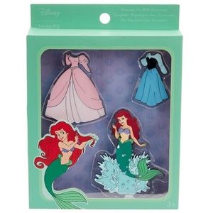 NEW Disney The Little Mermaid Princess Ariel Magnetic Paper Doll Metal Pin Set